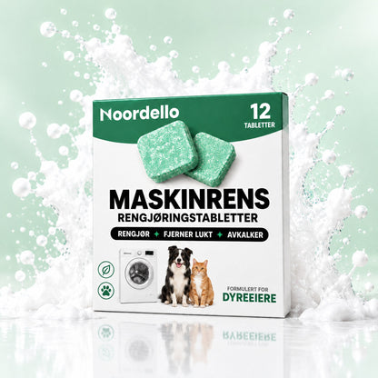 Noordello's Maskinrens – 12 rengjøringstabletter for vaskemaskin
