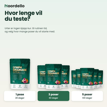 1, 3 eller 5 poser